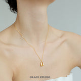 Sculpted U Pendant Necklace & Earrings Set