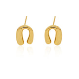 Sculpted U Pendant Necklace & Earrings Set