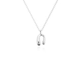 Sculpted U Pendant Necklace & Earrings Set