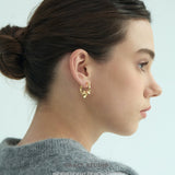 Sculpted Spike Hoop Earrings
