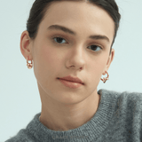 Sculpted Spike Hoop Earrings