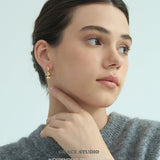Sculpted Spike Hoop Earrings