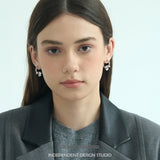 Sculpted Spike Hoop Earrings