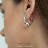 Sculpted Spike Hoop Earrings