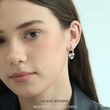 Sculpted Spike Hoop Earrings