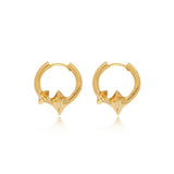 Sculpted Spike Hoop Earrings