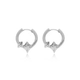 Sculpted Spike Hoop Earrings