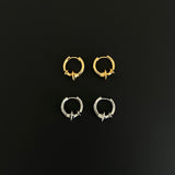 Sculpted Spike Hoop Earrings