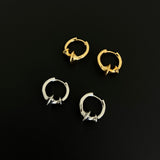 Sculpted Spike Hoop Earrings