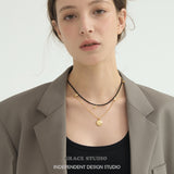 Engraved Angel Octagonal Pendant Necklace