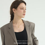 Engraved Angel Octagonal Pendant Necklace