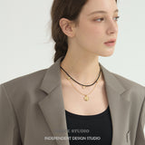 Engraved Angel Octagonal Pendant Necklace