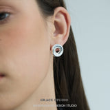 Glossed Donut Stud Earrings