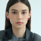 Glossed Donut Stud Earrings