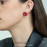 Glossed Donut Stud Earrings