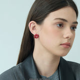 Glossed Donut Stud Earrings