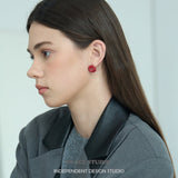 Glossed Donut Stud Earrings