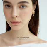 Ribbon Bow Stud Earrings