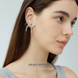 Ribbon Bow Stud Earrings