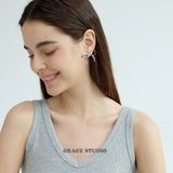 Ribbon Bow Stud Earrings