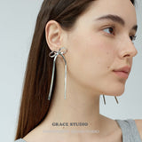 Ribbon Bow Stud Earrings
