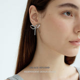 Ribbon Bow Stud Earrings