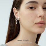 Ribbon Bow Stud Earrings