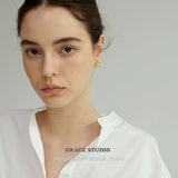 Twisted Square Stud Earrings
