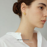 Twisted Square Stud Earrings