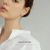 Twisted Square Stud Earrings