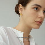 Twisted Square Stud Earrings