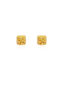 Twisted Square Stud Earrings - Grace Studio