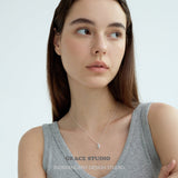 Rope-Edge Oval Pendant Necklace