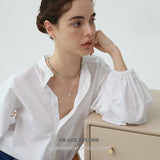 Rope-Edge Oval Pendant Necklace