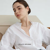 Rope-Edge Oval Pendant Necklace