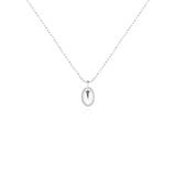 Rope-Edge Oval Pendant Necklace