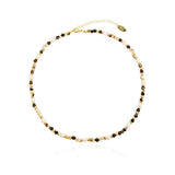 Mixed Gemstone Pearl Bead Choker Necklace
