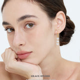 Triple Zircon Drop Earrings