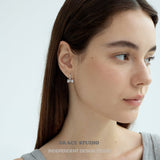 Bow-Cut Zircon Huggie Hoop Earrings