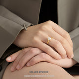 Elegant Emerald-Cut Zirconia Solitaire Ring