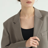 Elegant Round Zircon Solitaire Pendant Necklace