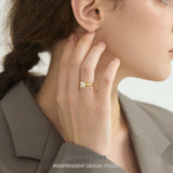 Elegant Emerald-Cut Zirconia Solitaire Ring