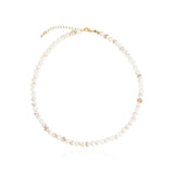 Lustrous Shell Bead Choker Necklace