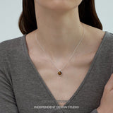 Tiger Eye Round Pendant Necklace