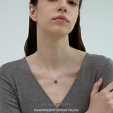 Tiger Eye Round Pendant Necklace