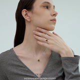 Tiger Eye Round Pendant Necklace
