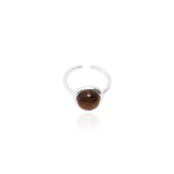 Tiger Eye Round Gemstone Ring