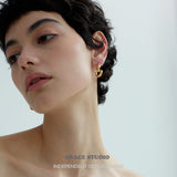 Sculptural Curl Hoop Earrings