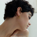Sculptural Curl Hoop Earrings