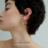 Sculptural Curl Hoop Earrings